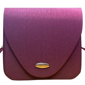 Crossbody Bag/ Wallet In Burgundy New 5”x 4.5” Flap Closure Gold Tone